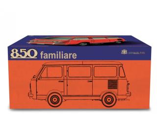 Fiat 850 Familiare 1965-76 Blu Laudoracing 1:18 Resinemodell (Türen, Motorhaube... nicht zu öffnen!)